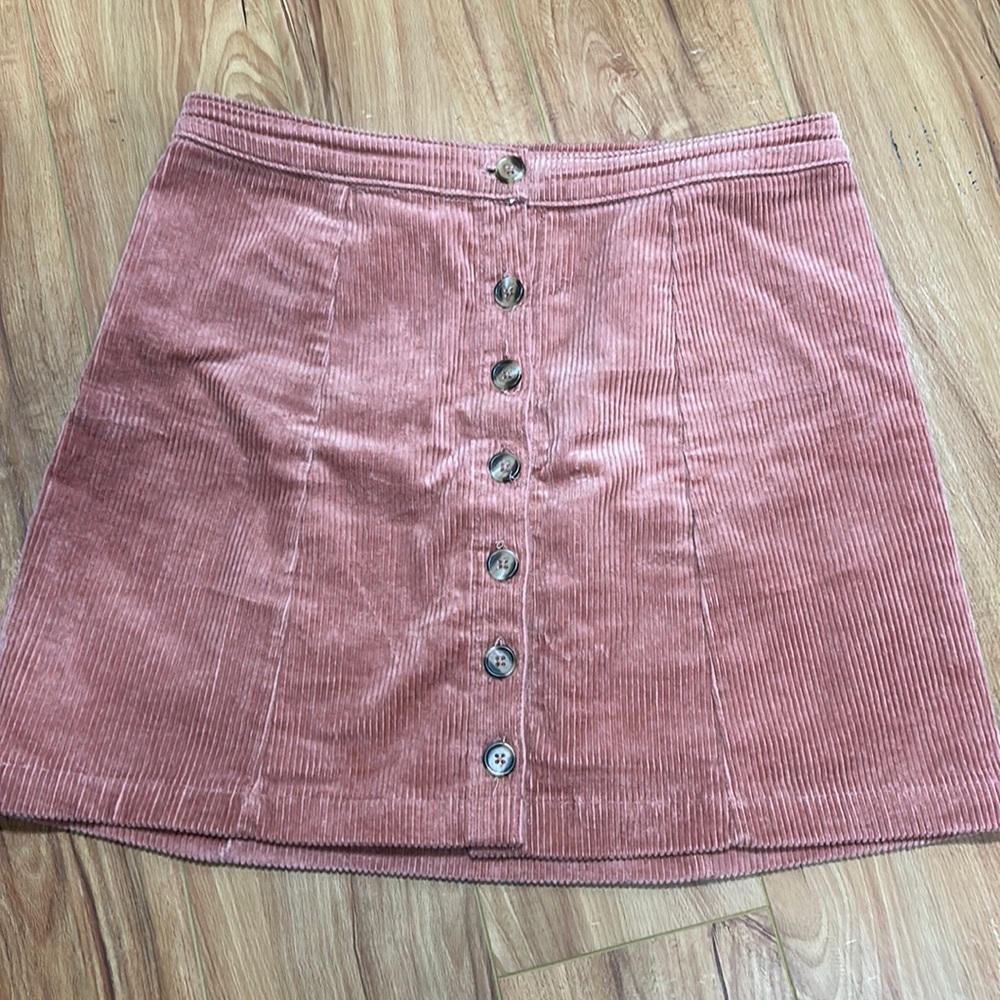 Forever 21 light coral on color corduroy skirt. Size large